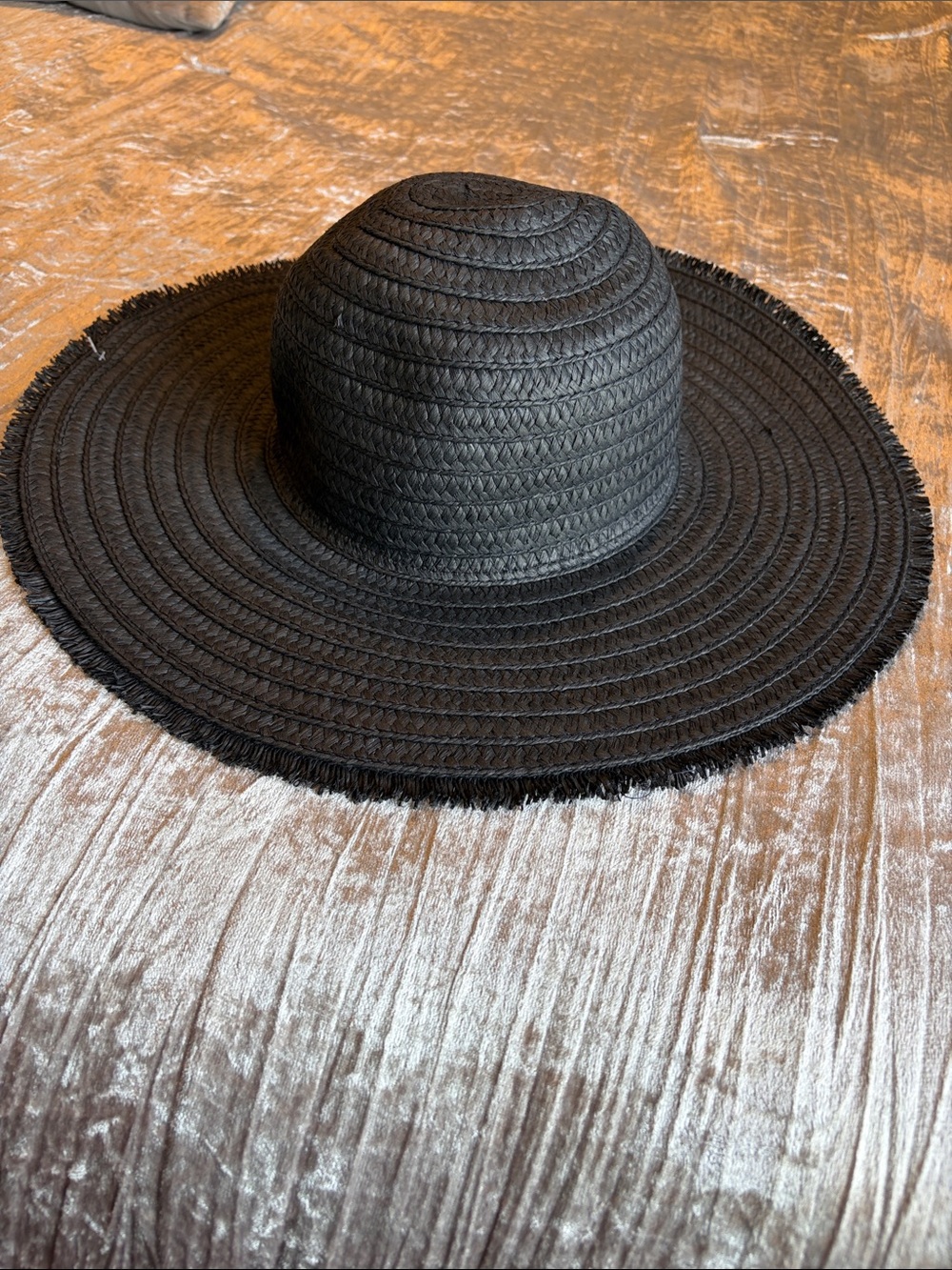 Primark Black Wide-Brim Braided Straw Hat